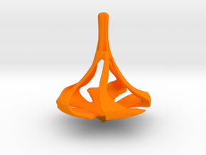 SPINDLE Spinning Top in Orange Processed Versatile Plastic