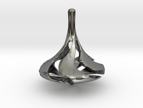 LEGEND 2 Spinning Top in Fine Detail Polished Silver