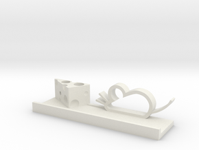 Multi Mouse Cradle in White Natural Versatile Plastic