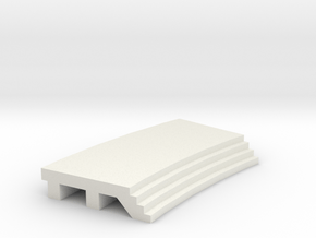 Curved Inside Platform - No Shelter in White Natural Versatile Plastic