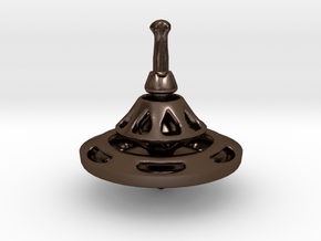 TRANSITION Spinning Top in Polished Bronze Steel