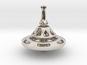 TRANSITION Spinning Top in Rhodium Plated Brass