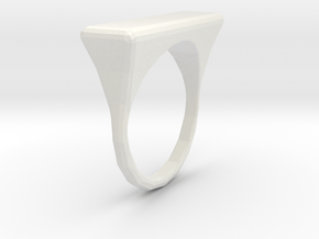 Oriental RIng in White Natural Versatile Plastic