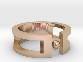 Sphere ring in 14k Rose Gold Plated Brass