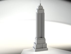 Empire State Building Model (1/2000) in White Processed Versatile Plastic