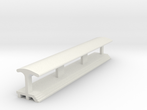 Straight, Longest Platform - With Shelter in White Natural Versatile Plastic