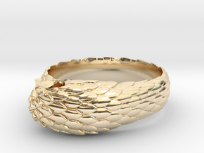 US6.5 Snake Ring: Tritium in 14k Gold Plated Brass