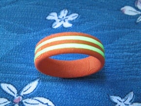 US10 O-Ring Ring: Glow (Plastic/Silver) in Orange Processed Versatile Plastic