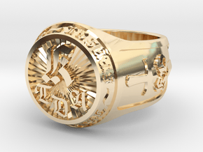 KB Ring in 14k Gold Plated Brass