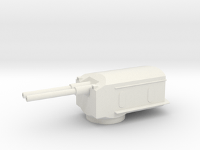1/144 Scale 6 In Mk 16 Mod 1 Twin Turret in White Natural Versatile Plastic