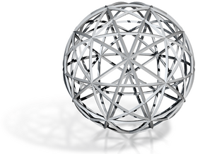 Icosahedron symmetry circles 16 in Tan Fine Detail Plastic