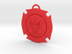 Rescue Bots Symbol in Red Processed Versatile Plastic