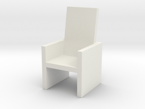 Card Holding Chair (7cm x 7cm x 12cm) (Hollow) in White Natural Versatile Plastic