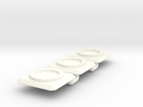 Fantasy Sewer Grate x3 Batch in White Processed Versatile Plastic