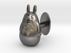 Totoro Cufflink in Polished Nickel Steel