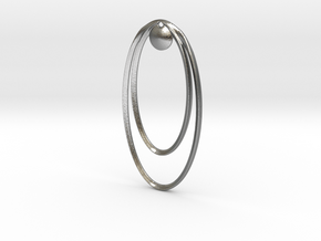 Focal Point Earring in Natural Silver