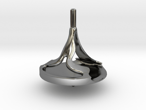 ZWEIBLADE 2 Spinning Top in Fine Detail Polished Silver