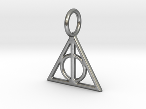HARRY POTTER Deathly Hallows Pendant (1.5cm) in Natural Silver