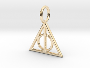 HARRY POTTER Deathly Hallows Pendant (1.5cm) in 14K Yellow Gold