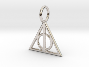 HARRY POTTER Deathly Hallows Pendant (1.5cm) in Platinum