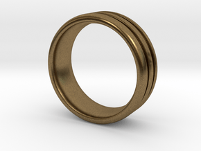 US10 O-Ring Ring: Glow (Plastic/Silver) in Natural Bronze