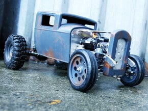 RC Hotrod Body - 32 Ford Inspired in White Processed Versatile Plastic
