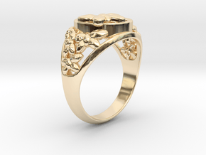 Butterfly morning drop ring size 5 in 14K Yellow Gold
