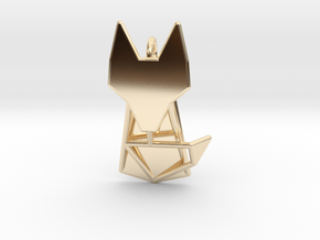 FOX Pendant in 14k Gold Plated Brass