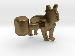 French Bulldog Cufflink in Natural Bronze