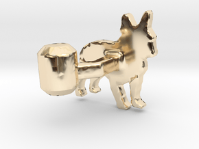 French Bulldog Cufflink in 14K Yellow Gold