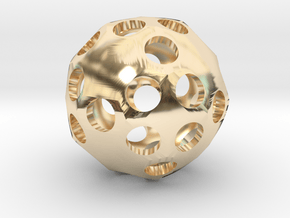 Triacontihexahedron Roller in 14K Yellow Gold
