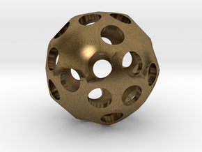Triacontihexahedron Roller in Natural Bronze