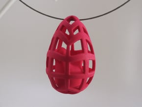 Egg before Chicken - Pendant in White Processed Versatile Plastic