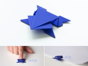 Frog clip, it jumps watch the video! in Blue Processed Versatile Plastic