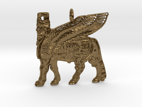Lamassu Pendant in Polished Bronze