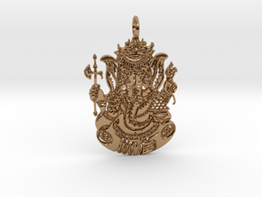 Ganesha Pendant in Polished Brass