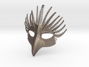 Splicer Mask Bird in Polished Bronzed Silver Steel
