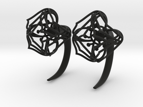 Gauges/ Plugs/ 2g (6,5 mm) /3D jewelry/3D printed in Black Natural Versatile Plastic