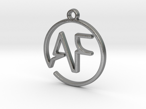 A & F Monogram Pendant in Natural Silver