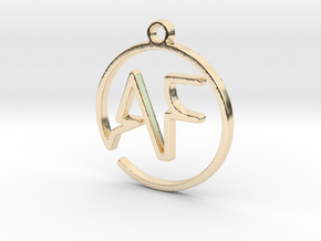 A & F Monogram Pendant in 14k Gold Plated Brass