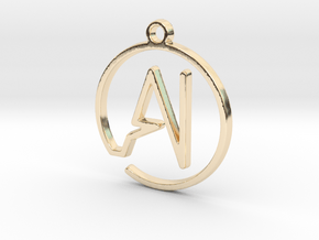 A & I Monogram Pendant in 14K Yellow Gold