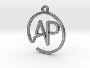 A & P Monogram Pendant in Natural Silver