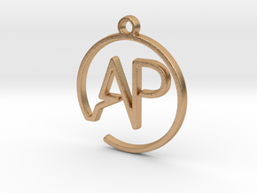 A & P Monogram Pendant in Natural Bronze