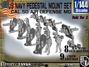 1/144 US Navy  AA M Gun Pedestal Mount in Tan Fine Detail Plastic