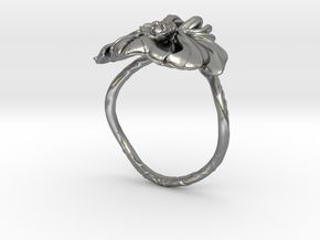 Lotus Ring in Natural Silver: 7 / 54