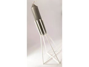 Tight candleholder in White Natural Versatile Plastic