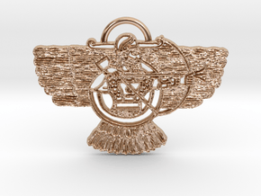 Ashur Pendant in 14k Rose Gold Plated Brass