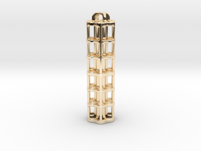 Tritium Lantern 5E (3x50mm/stacked 3x25mm Vials) in 14k Gold Plated Brass