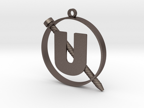 Screw-U in Polished Bronzed Silver Steel