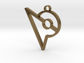 Pokemon Go Inspired Keychain in Natural Bronze